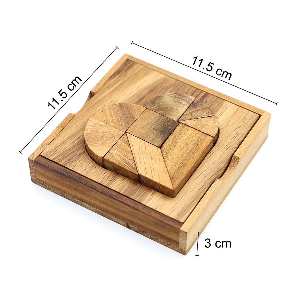 Tangram knust hjerte IQ-nøtt
