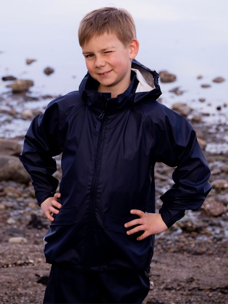 Regnsett i marine / ungdom
