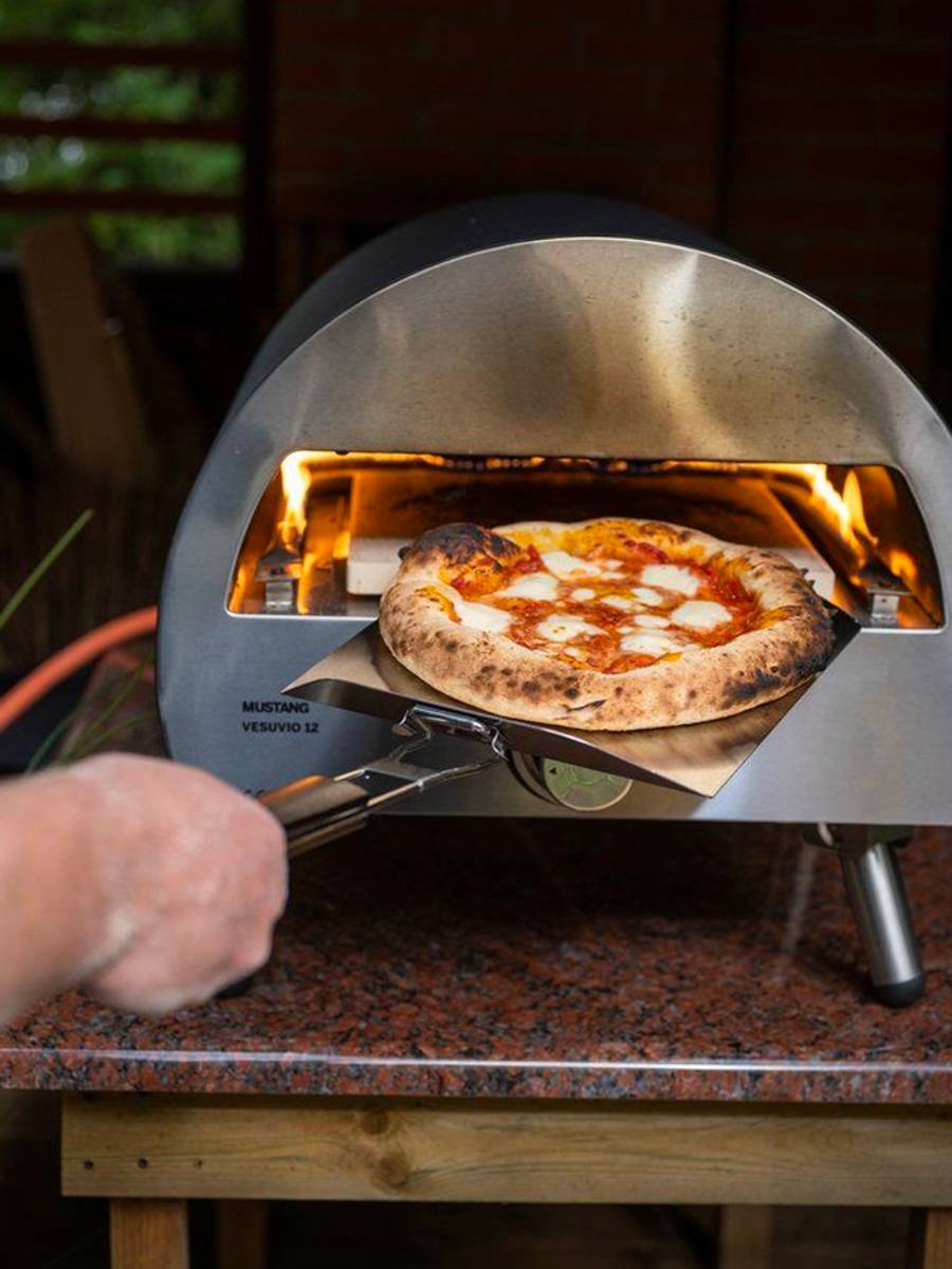 Pizzaspade sammenleggbar i stål / tre