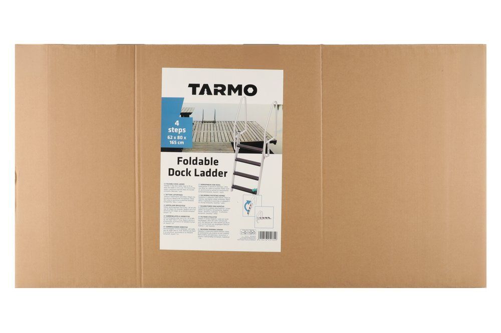 Badetrapp - Bryggestige Foldbar Med 4 Trinn - Aluminium