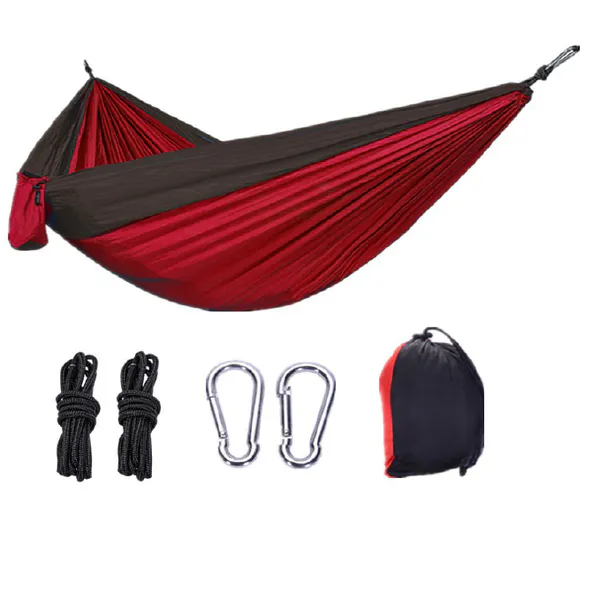 Hovedbilde Rød / sort hengekøye til camping