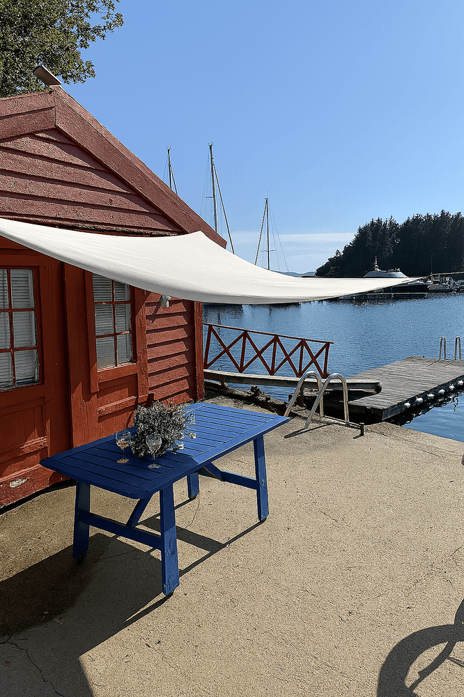 Trekantet solseil hvit / Grå - 3 x 3 x 3 m - Vanntett
