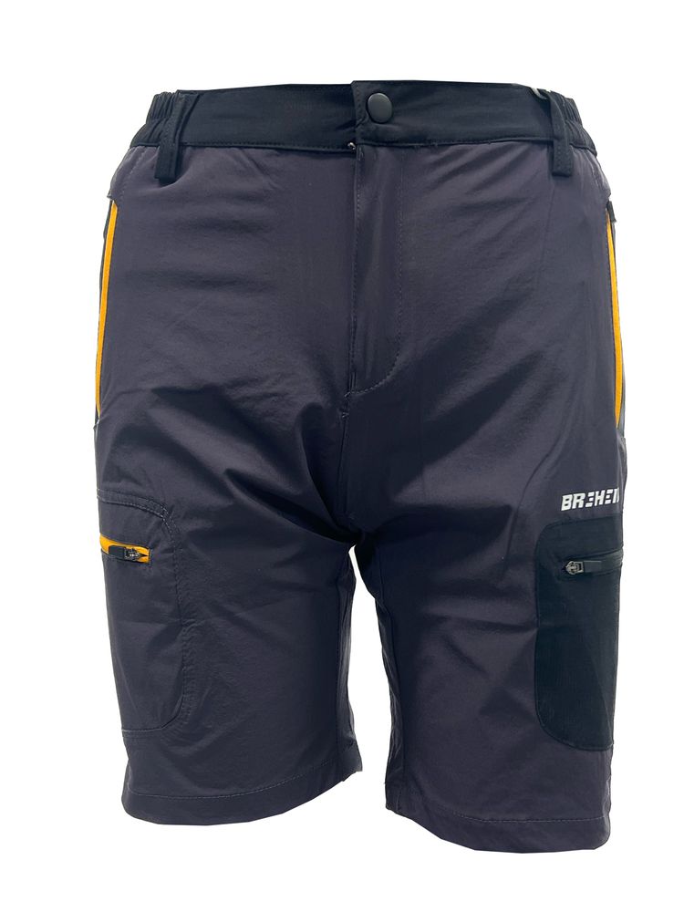 Storhøi Shorts Dame Grå med gul zip