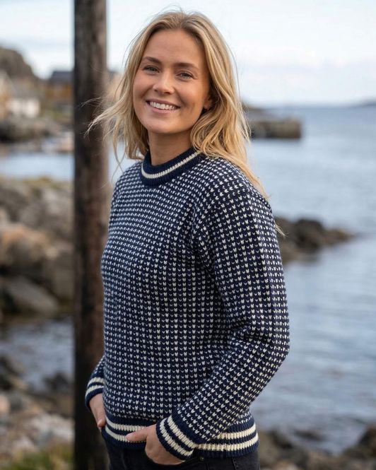 Hovedbilde Bretind Islender til dame og herre – marine/natur